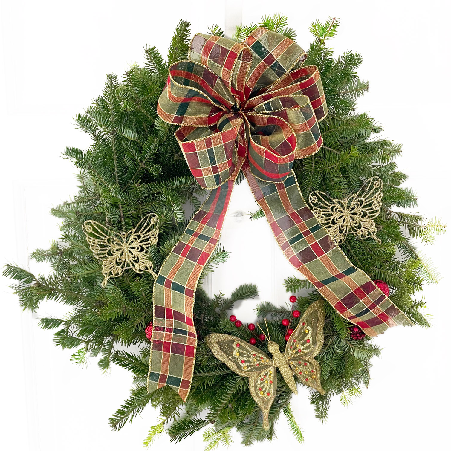 Golden Butterfly Wreath