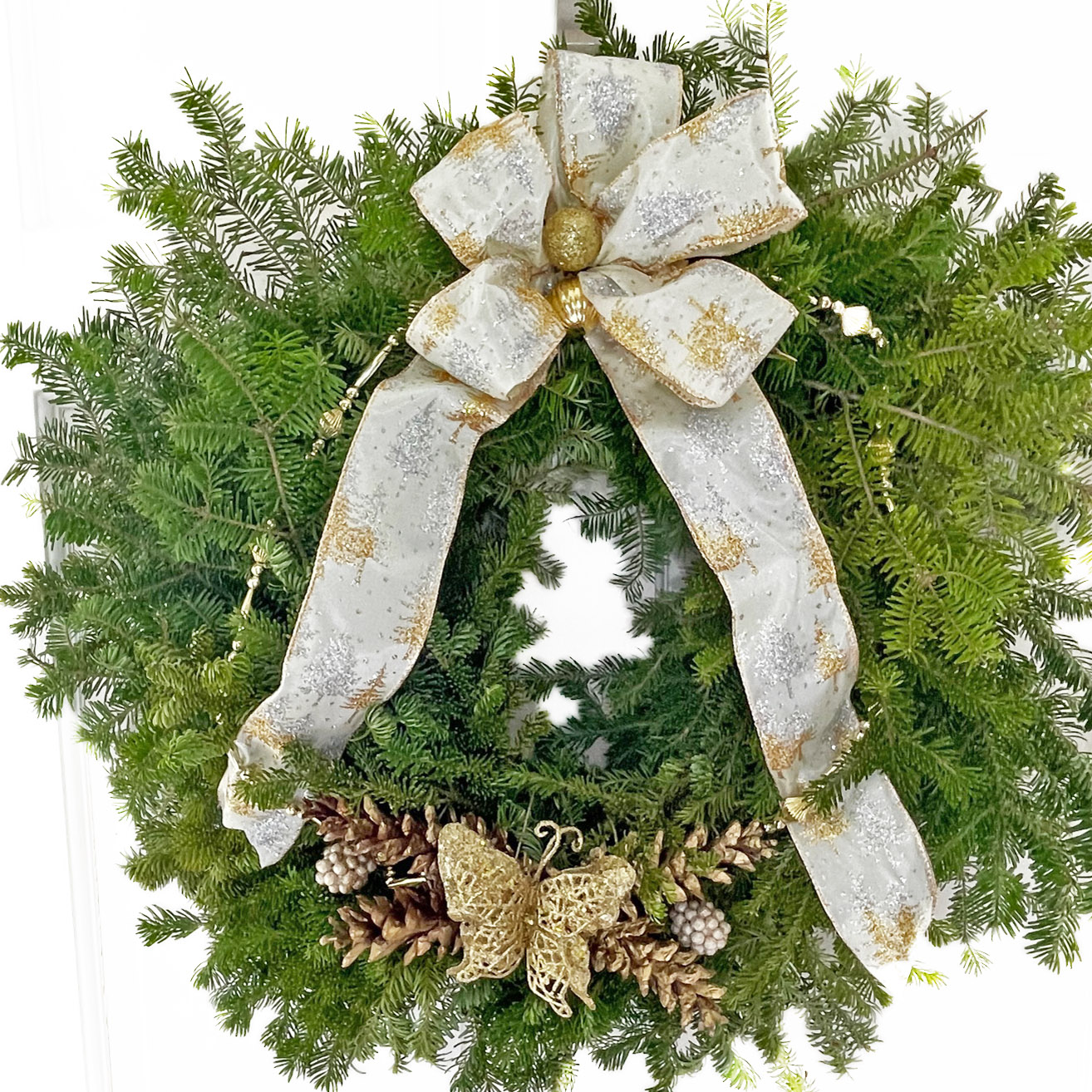 Gold Butterfly Wreath